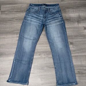 BKE Men's Light Blue Straight Jeans